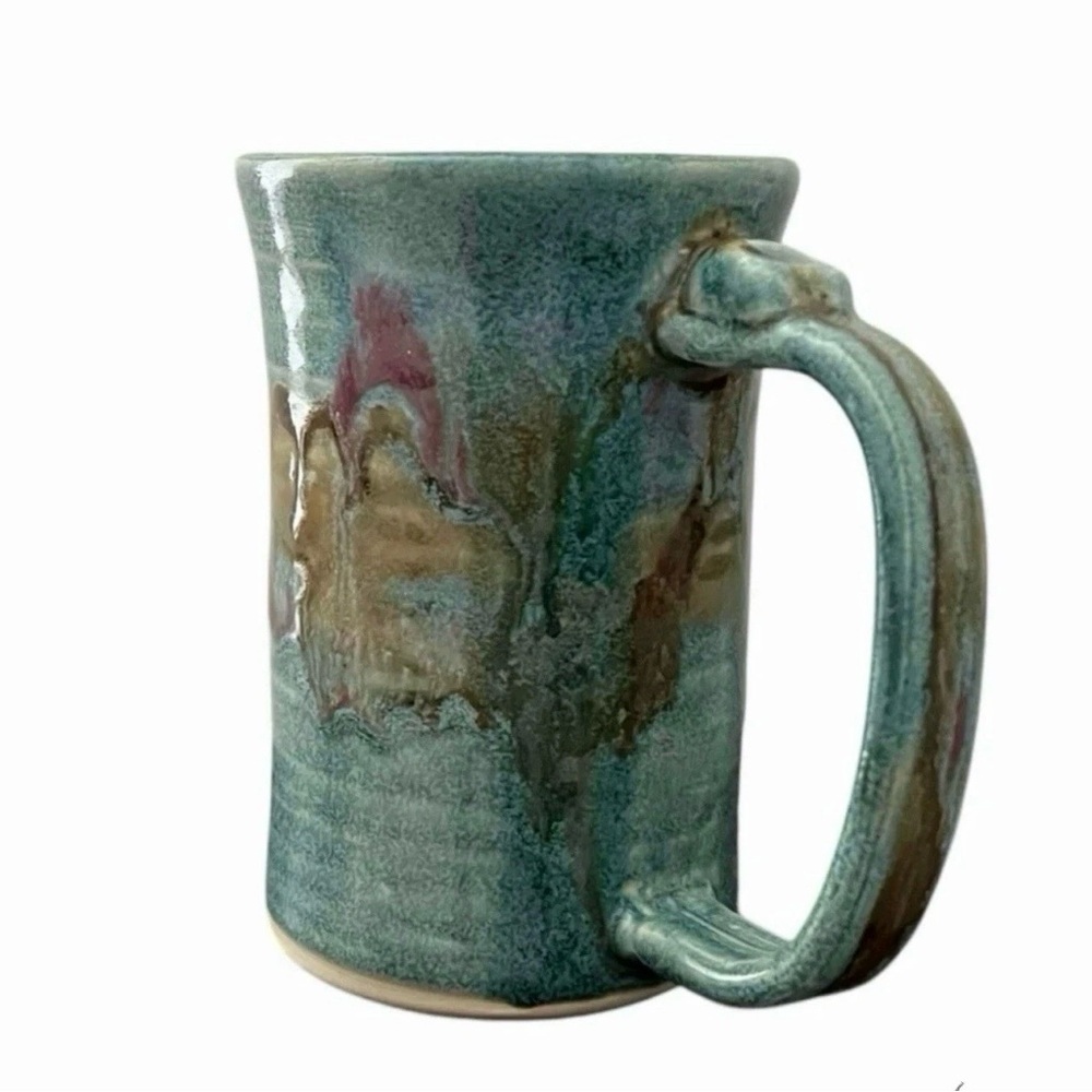 Studio Pottery Hand Thrown Mug Signed Calhoun 4.5”